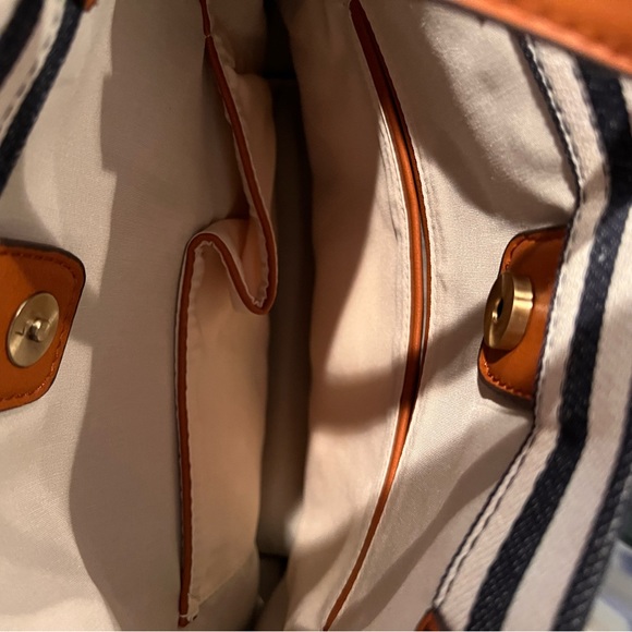 Francesca’s Blue and White Stripe canvas tote bag☀️ - Picture 7 of 8